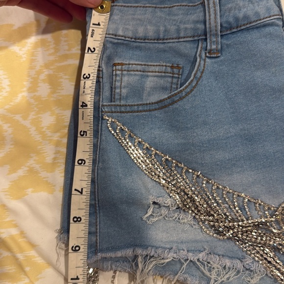 Rhinestone bedazzled Shorts size med - Picture 6 of 8